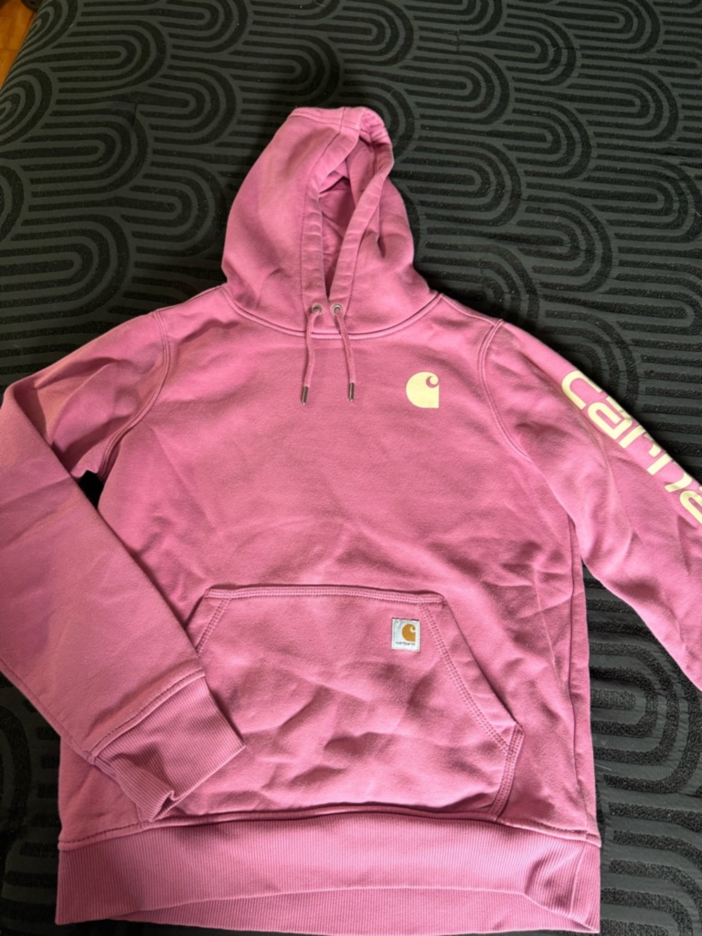 Carhartt Dusty Pink Logo Pullover Hoodie